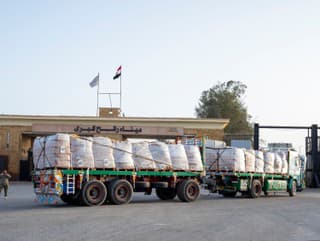 Kamión vchádza do egyptskej