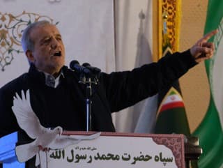 Iránsky prezident Masúd Pezeškiján.