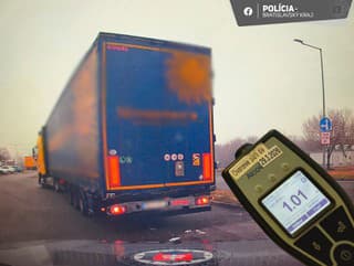 Vodič nákladného vozidla šoféroval