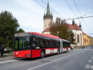 Parciálny trolejbus v Prešove.