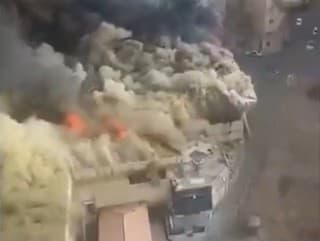 Požiar trhu v Teheráne