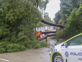 Búrka Leonardo so sebou