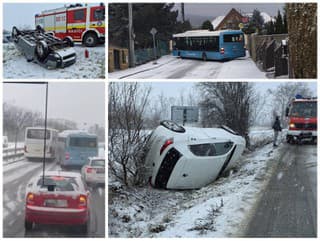 Počasie ochromilo dopravu: VIDEO