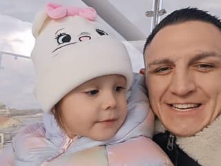 Gábor Boráros s dcérkou