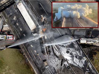 PEKLO na diaľnici! Explózia,