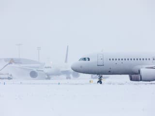 Winter frosty day at