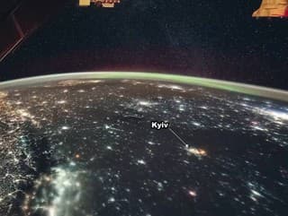 Záblesk výbuchu v Kyjeve