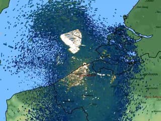 Radar zachytil migrujúce vtáky.