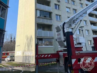 Požiar balkóna na Hlbokej