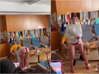 Študenti objednali profesorovi striptérku.