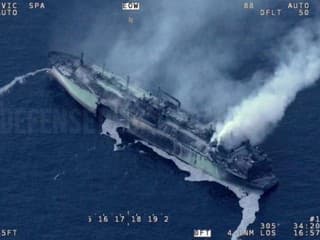 Zničená iránska loď pri