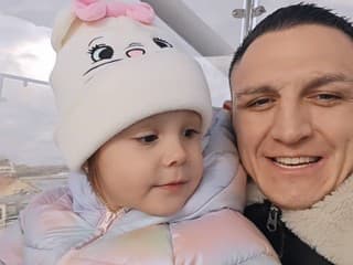 Gábor Boráros s dcérkou