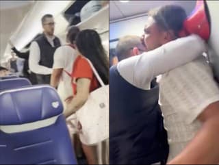 Policajt výtržníka napokon spacifikoval.