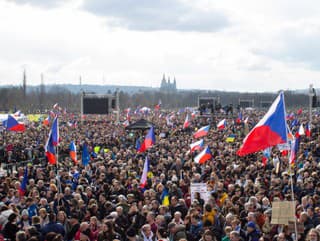 Na snímke demonštrácia na