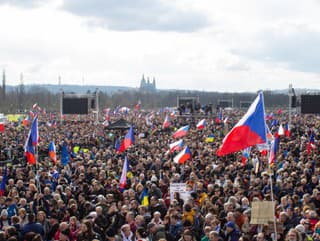 Na snímke demonštrácia na