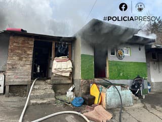 požiar v osade