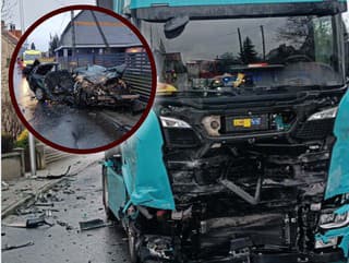 BRUTÁLNA zrážka s kamiónom