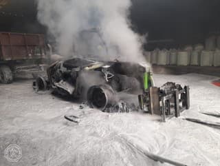 Požiar poľnohospodárskej haly v