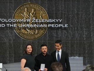 Na snímke ukrajinský prezident