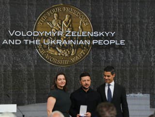 Na snímke ukrajinský prezident