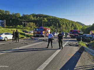 Čelná zrážka pri obci