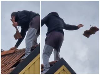 Muž hádzal ťažké časti