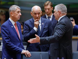  Zľava český premiér