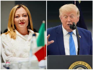 Giorgia Meloniová a Donald