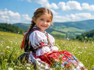 Dievčatko v slovenskom kroji