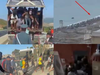 Migranti v španielskej Ceute