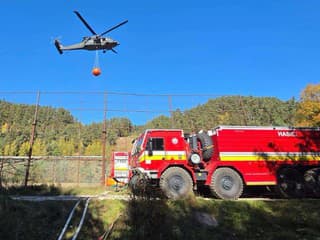 Požiar lesa pri obci