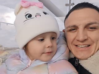 Gábor Boráros s dcérkou