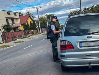 Polícia počas akcie ROADPOL