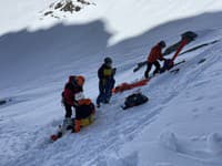 Úraz skialpinistu pod Východnou Železnou bránou
