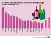 Graf: Koľko percent z mesačného rodinného rozpočtu dávame na alkohol