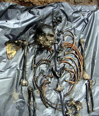 Polícia pred dvoma týždňami 12. októbra vykopala kostrové pozostatky Imricha Oláha pri obci Hrochoť.