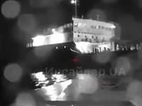 Ukrajinský námorný dronv noci zasiahol ruský tanker