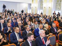 Slávnostné odovzdávanie osvedčení poslancom Národnej rady SR v historickej budove NR SR v Bratislave 9. októbra 2023.
