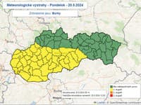 Meteorológovia varujú pred búrkou výstrahou 1. stupňa