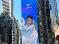 Tvár slovenskej speváčky na Times Square: Karin Ann žiari v kampani Spotify už druhýkrát