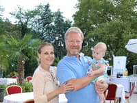 Maroš Kramár s priateľkou a dcérou Rijou na Festivale zábavy v Piešťanoch