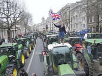 Protest farmárov v Británii.