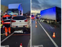 AKTUÁLNE Vážna nehoda! Auto sa zrazilo s nákladným vozidlom, dvaja muži zomreli: Cesta je neprejazdná