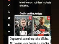 Kližan na svojom Instagrame zmietol film MIKI pod čiernu zem.