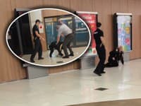 ŠKANDALÓZNE video z nitrianskeho nákupáku! Opilec zaútočil na SBS-kára, kolega ho brutálne spacifikoval