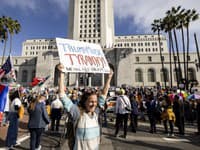 Protest proti Trumpovej vláde a Elonovi Muskovi