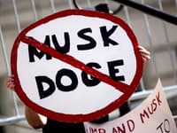 Protest proti vláde Donalda Trumpa a proti Elonovi Muskovi