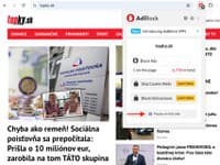Ako vypnúť blokovanie reklám na stránke Topky.sk