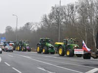 Protest proti dohode Mercosur na hranici s Českou republikou v Holíči