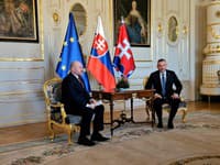 Rudolf Huliak na stretnutí s prezidentom Petrom Pellegrinim